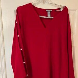 3X Catherns  red shirt with with bling